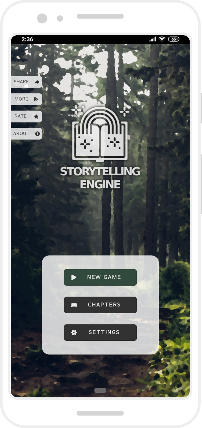 Screenshot of the main menu